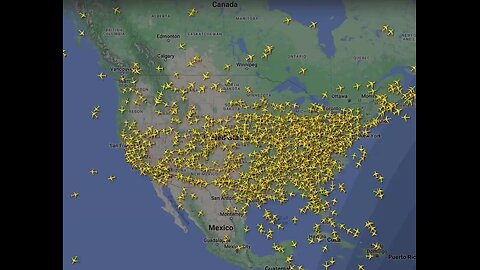 Timelapse of airplane traffic today after the largest IT outage in history.