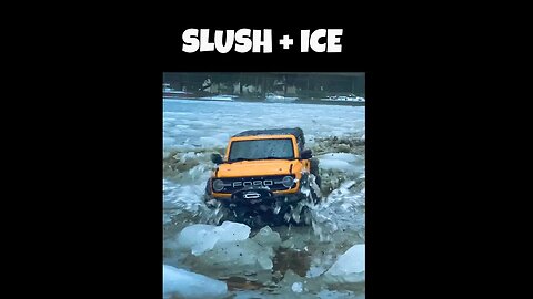 🥶rc in SLUSH + ICE😲❄️Trx4 Ford Bronco EPIC slush challenge