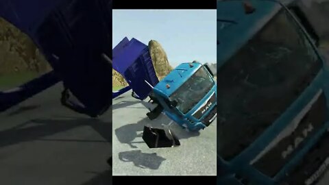 Trucks Full Speed vs Downhill Madness #01 – BeamNG.Drive #Shorts | BeamNG.Drive |TrucksFails