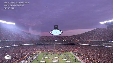 B-2 Spirit Flyover before AFC Divisional Playoff game. GEORGE NEWS