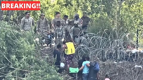 Breaking: Video shows Troopers And National guards in TX Blocking Migrants From Illegally Entering
