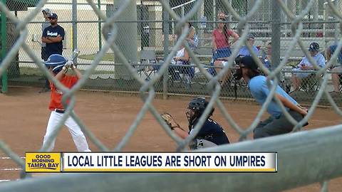 Little leagues forced to cancel games due to severe umpire shortage