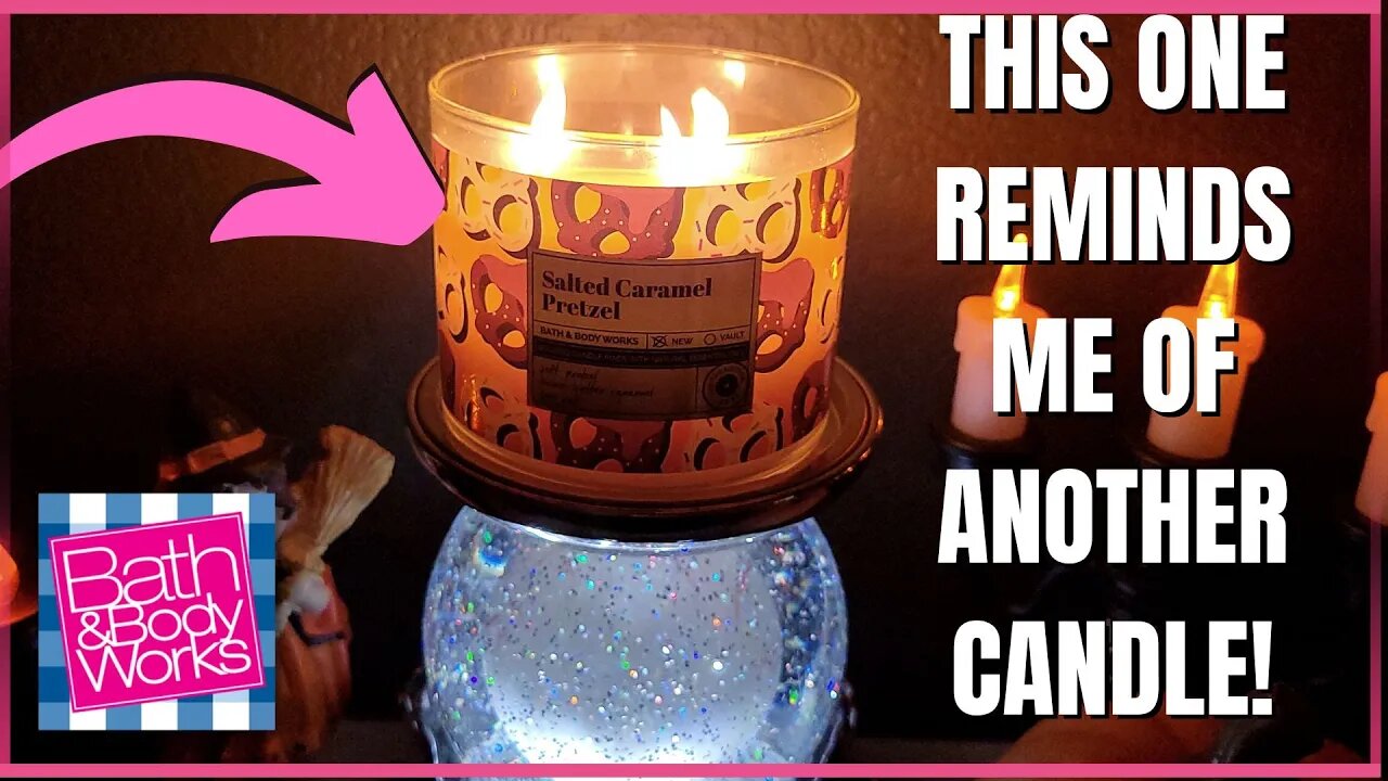 SALTED CARAMEL PRETZEL Candle Review | LIMITED EDITION | Bath & Bodyworks |  #bathandbodyworks