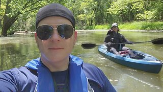 Weekend recreation included a kayak trip on Lick Creek