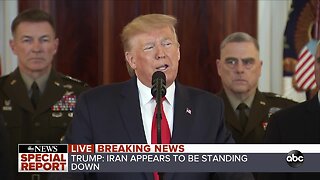 President Trump addresses nation after Iran launches missiles