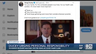Ducey urging personal responsibility as COVID-19 cases rise