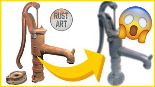 Antique rusty water pump from the 1930's - Restoration