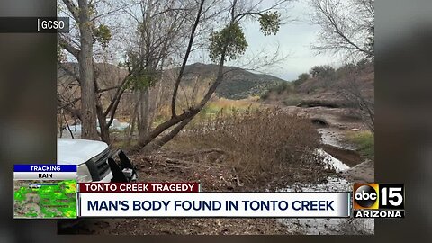 Man's body found in Tonto Creek