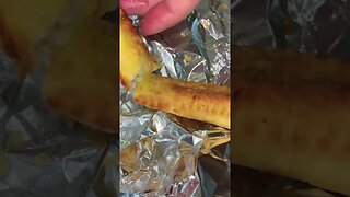 Handling cheesy bread and tinfoil crinkle ASMR