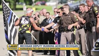 Michigan deputy running across Michigan to honor fallen police officers