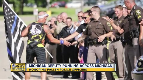 Michigan deputy running across Michigan to honor fallen police officers