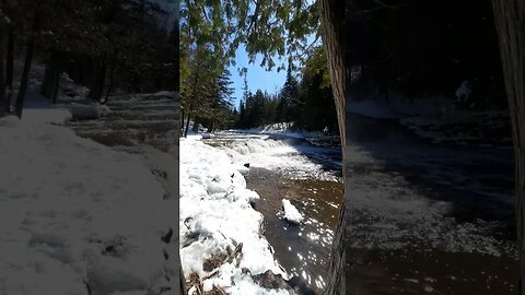 Ocqueoc falls March snow melt