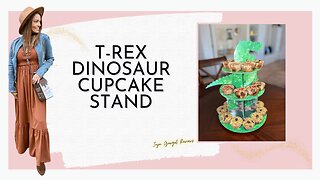 T-rex Dinosaur cupcake stand review