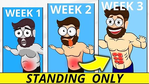 The Standing Only SIX PACK ABS Workout To Lose Belly Fat at Home Workout!
