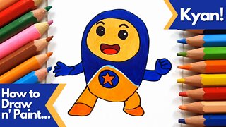 How to draw and paint Kyan from Go Jetters