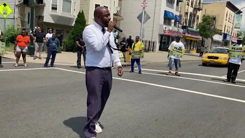 Newark Councilman Dupree Kelly Speaks at the Stop the violence rally and March in Newark New Jersey