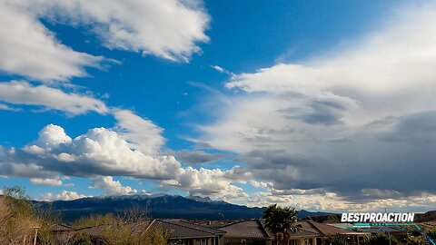 Clouds time-lapse. 5 hours in 3 minutes. GoPro.