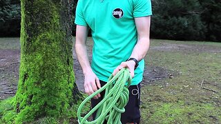 Throwing rope over a low branch | Arborist tree climbing techniques