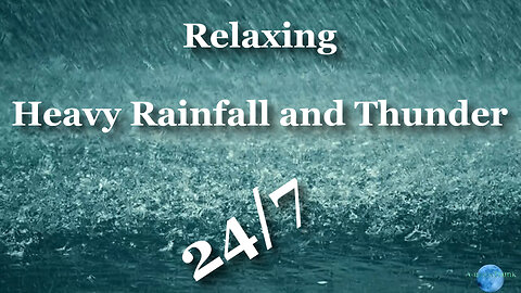 LIVE - HEAVY RAINFALL WITH THUNDER AMBIENT SLEEP SOUNDS