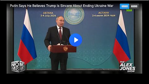 Putin believing that Trump is sincere about ending the war in Ukraine.