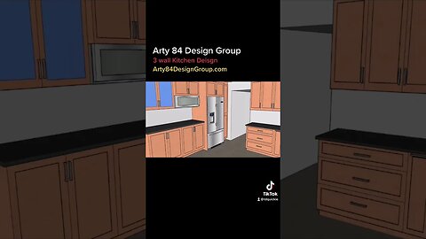 3 Wall Kitchen Design - Arty 84 Design Group #kitchen #design #3dmodel