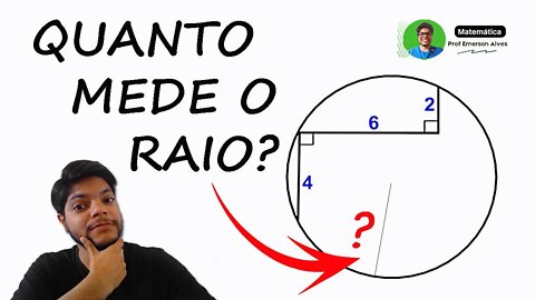 Você consegue encontrar o raio do círculo? |Teorema das Cordas, Tales e Pitágoras Desafios Matemat