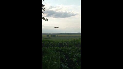 Four Russian Su-25 attack aircraft on their way to the front lines in Donbass