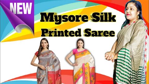 🌺Mysore silk printed saree collection 2022 // bridal saree // #rudrafashionzone #mysoresilk