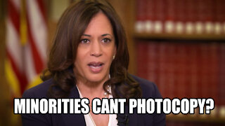Kamala Harris Defends NO Voter IDs because Rural Americans are too stupid to Photocopy