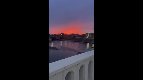 WHY WAS THE SUNSET RED IN DAYTON OHIO WINTER 2024!!!!!!!!