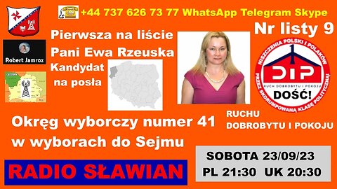 Pierwsza na liście Pani Ewa Rzeuska Okręg wyborczy numer 41 w wyborach do Sejmu