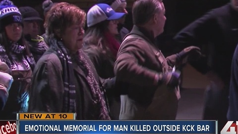 Emotional memorial for man killed outside KCK bar