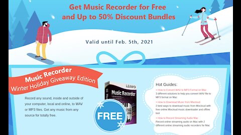 Leawo Music Recorder Winter Giveaway 2021 for Windows and MacOS