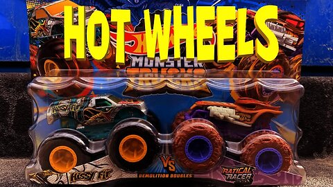 Hissy Fit Vs. Ratical Racer - HOT WHEELS MONSTER TRUCKS DEMOLITION DOUBLES!!!