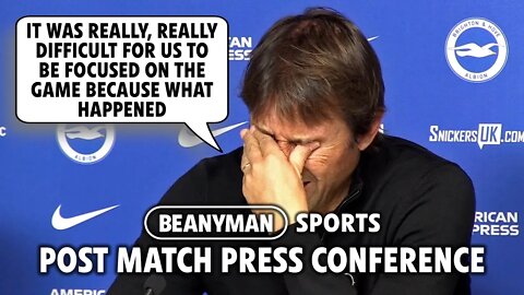 'REALLY, REALLY difficult for us to be focused on the game' | Brighton 0-1 Tottenham | Antonio Conte