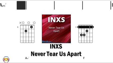 INXS Never Tear Us Apart - Guitar Chords & Lyrics HD
