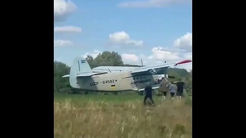 A privately owned Antonov An-2 crashes into trees while attempting to takeoff...