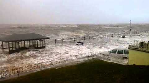 High tide during storm in West Kirby causes massive damage