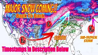 2 Major Snowstorms Coming & Potential Ice Storm! - The WeatherMan Plus