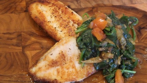 How to make tilapia with baby spinach