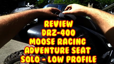 FAIL! DRZ400 Moose Racing Adventure Seat Solo Low Profile install review (2018)