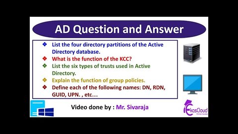 #Windows Server AD Interview Question and Answers _ Ekascloud _ English