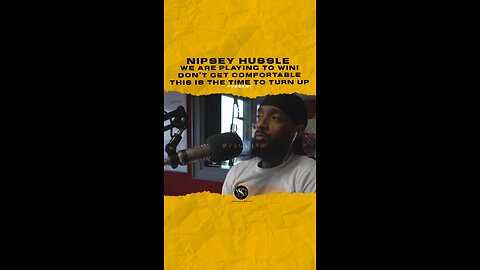 @nipseyhussle We are playing to win! Don’t get comfortable this is the time to turn up