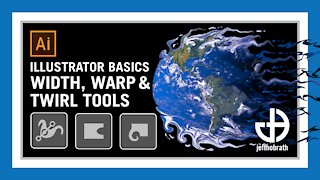 How to use Width, Warp & Twirl Tools Vector Tutorial | Illustrator Basics | Jeff Hobrath Art Studio