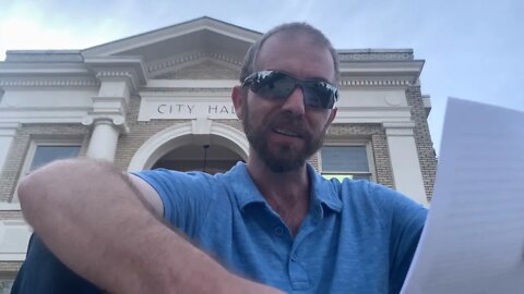 MY RETURN TO HOLLY SPRINGS CITY HALL THE DAY AFTER TO FILE A NOTICE OF CLAIM WITH THE CITY CLERK!