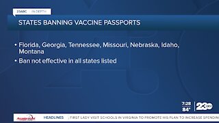 states banning and encouraging vaccine passports