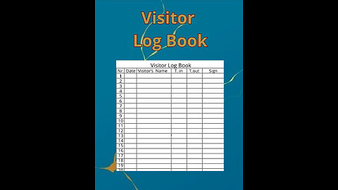 Visitor log book - Simply follow the order of visitors