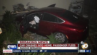 Car crashes into back of Rancho Bernardo home