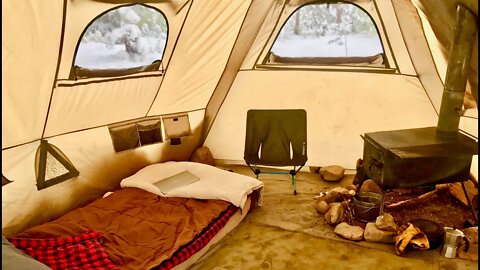 COLORADO SNOWSTORM WOOD STOVE HOT TENT, LIVING OFF-GRID FOR 6 YEARS FULL-TIME WINTER CAMPING