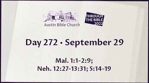 Through the Bible 2022 (Day 272)